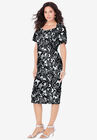 Sheath Dress, WHITE BOLD PAISLEY, hi-res image number null
