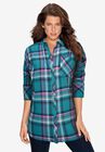 Flannel Tunic, TEAL PLAID, hi-res image number null