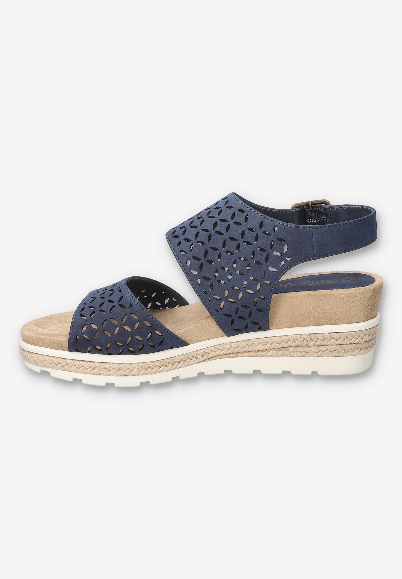 Inaya Wedge Sandal, NAVY, alternate image number 4