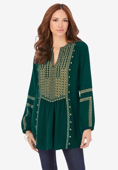Embroidered Boho Tunic