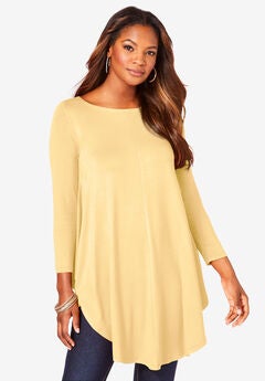 Boatneck Swing Ultra Drape Tunic