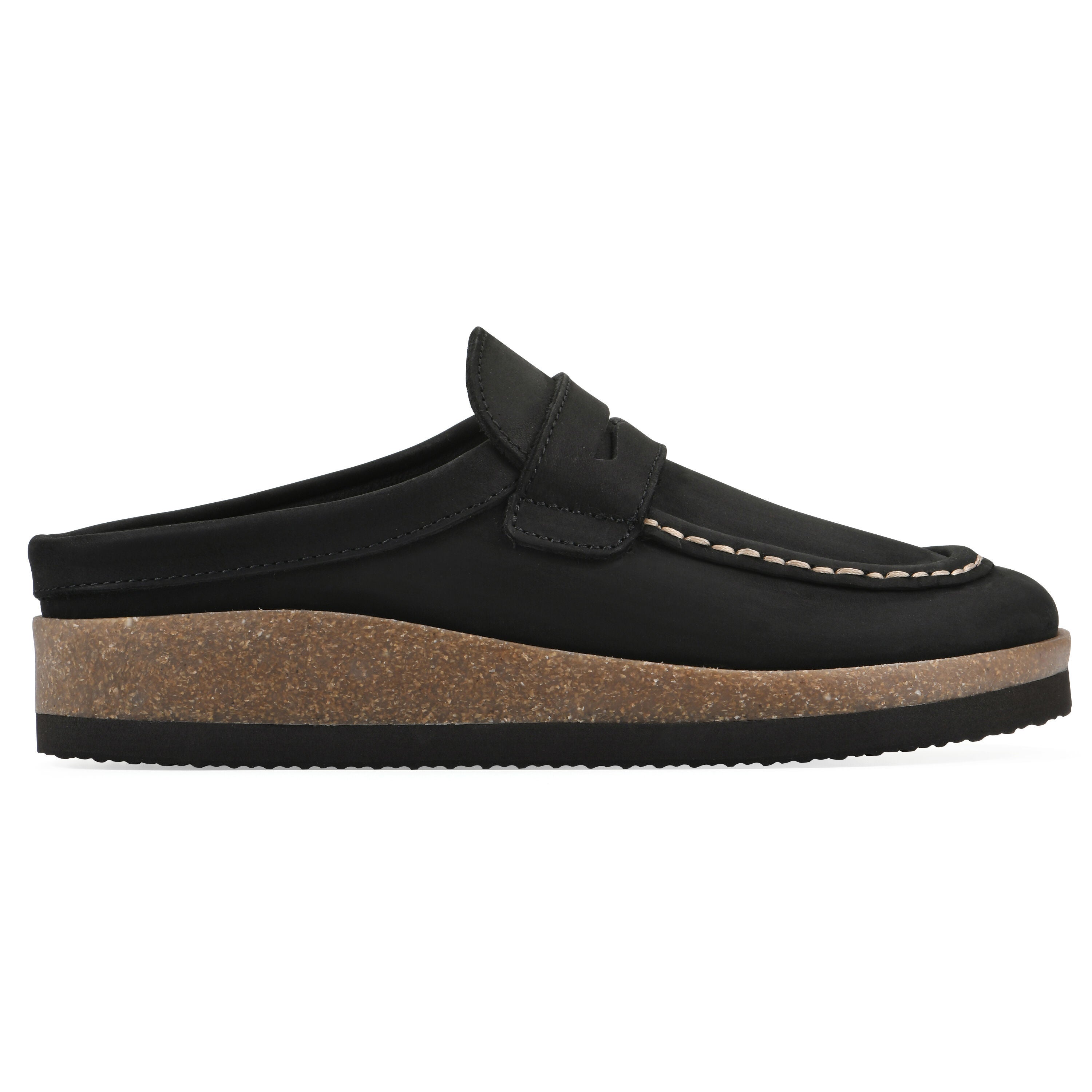 Brinlee Footbeds Clog, BLACK NUBUCK, alternate image number 6