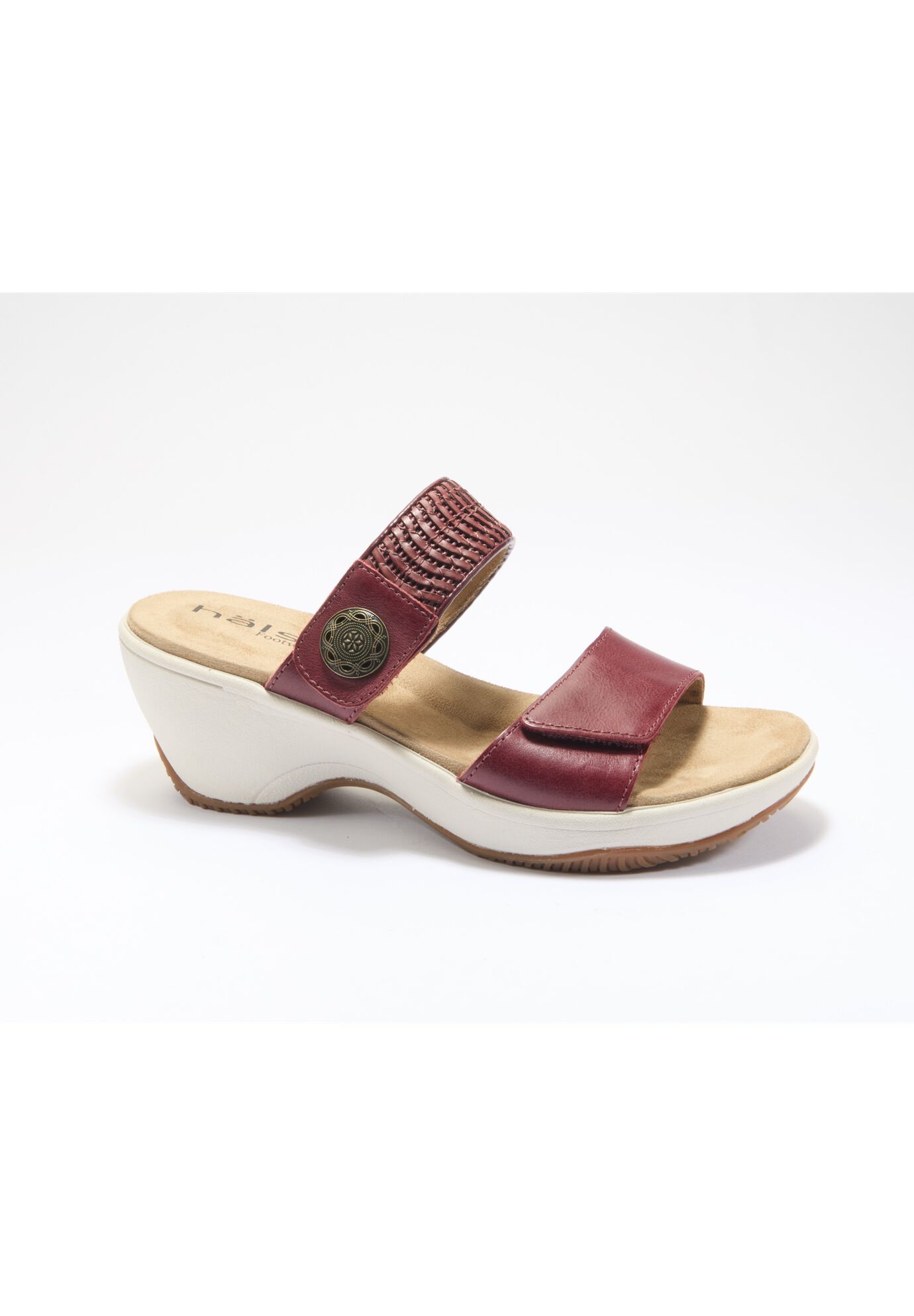 Delilah Wedge Sandal, DARK RED, hi-res image number 0