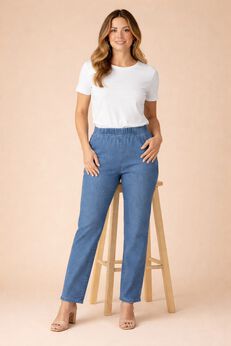 Plus Size Comfort Stretch Straight Leg Jean