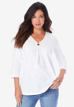Ultimate Keyhole V Neck Tee