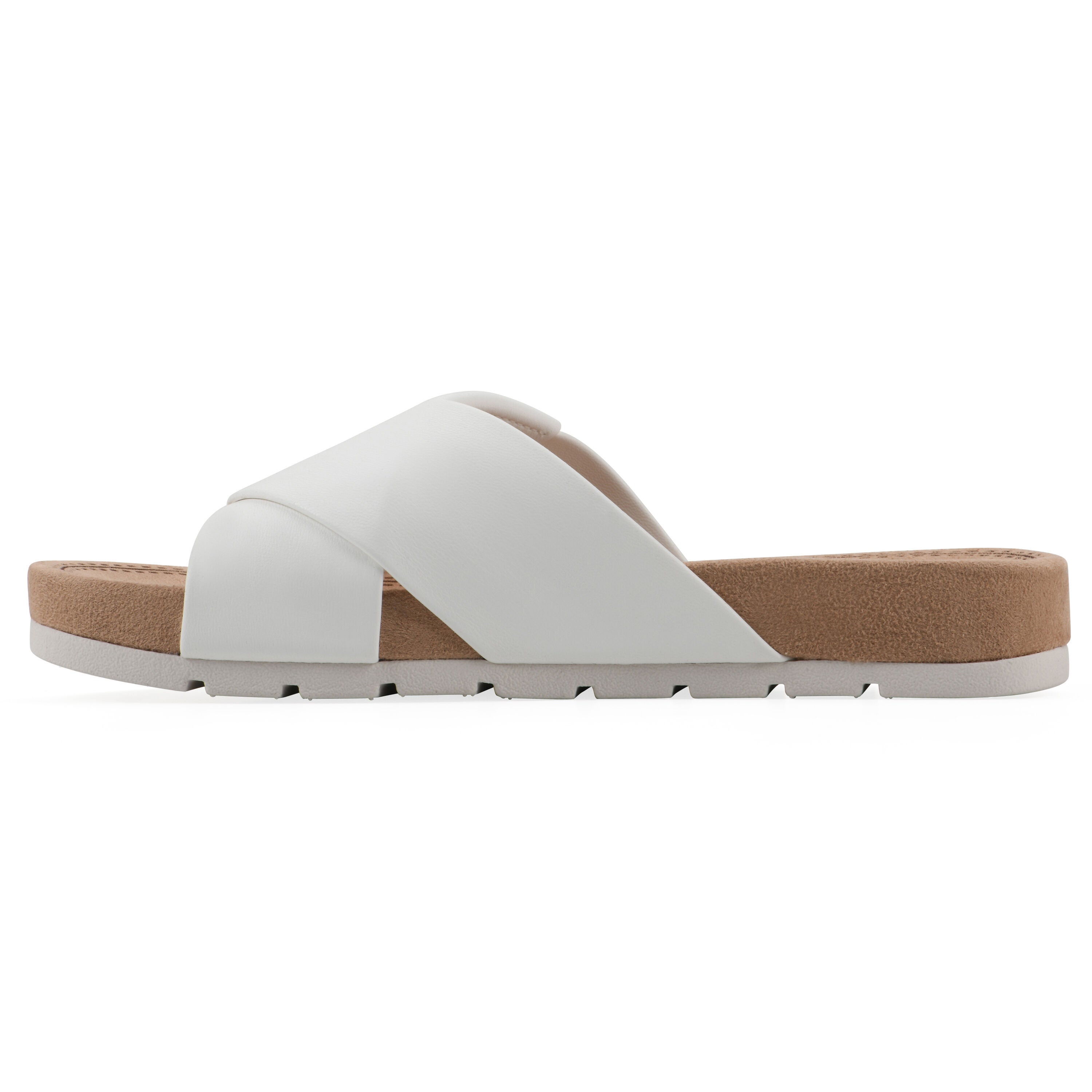 Tincie Slide Sandal, WHITE SMOOTH, alternate image number 3