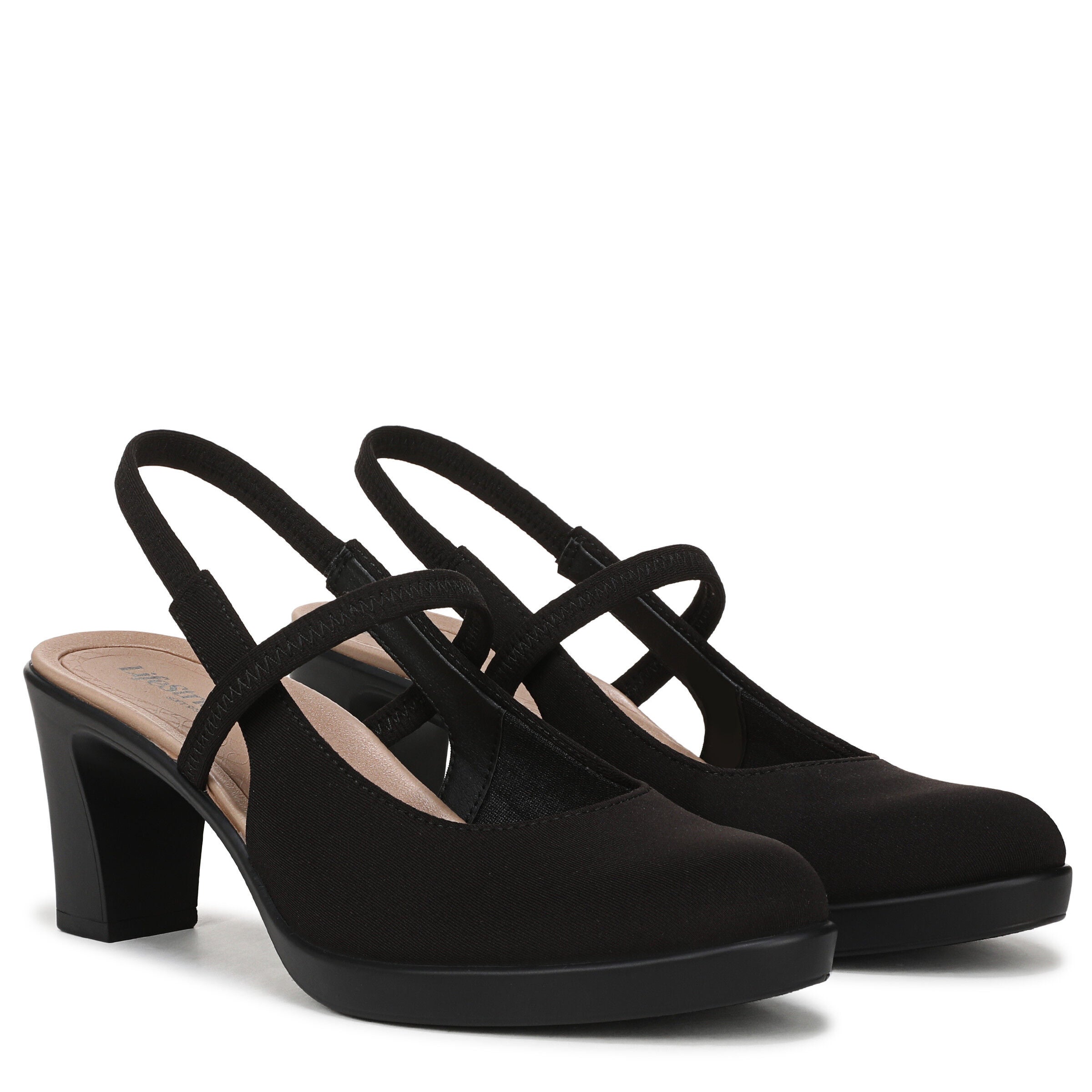 Evoke Slingback Pump, BLACK FABRIC, alternate image number 2
