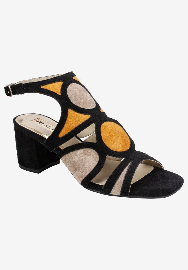 Saffron Sandal , MARIGOLD MULTI SUEDE, hi-res image number null