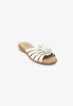 Extra Wide White Sandals