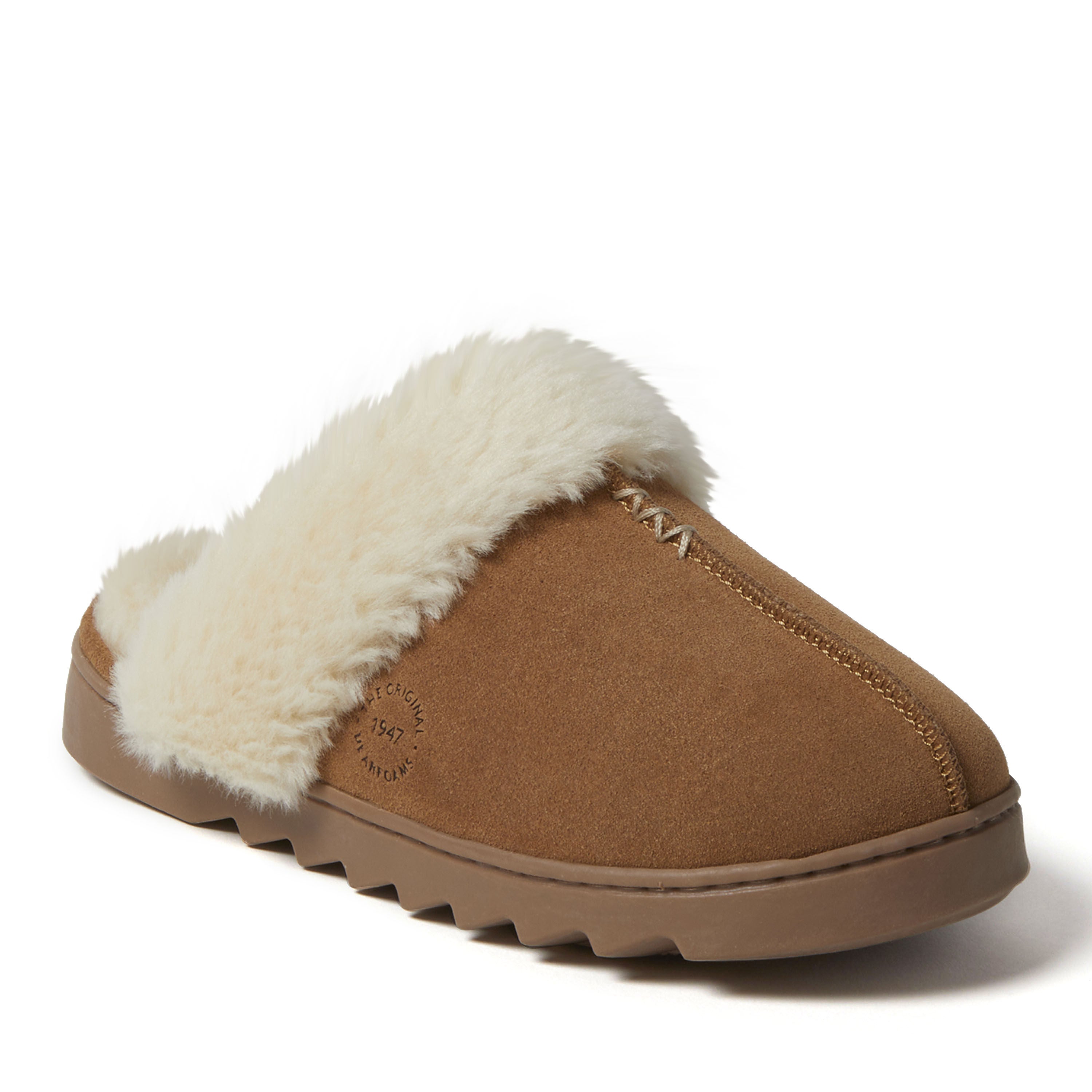 Helena Genuine Suede Scuff, CHESTNUT, hi-res image number 0