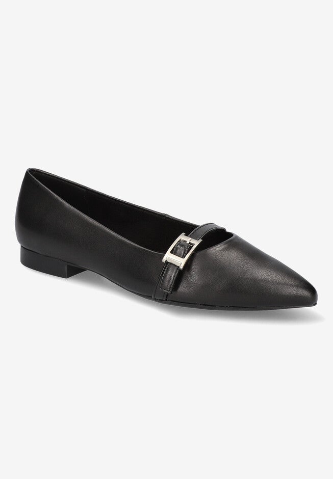 Evanna Flats, BLACK LEATHER, hi-res image number null