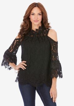 Lace Cold-Shoulder Top