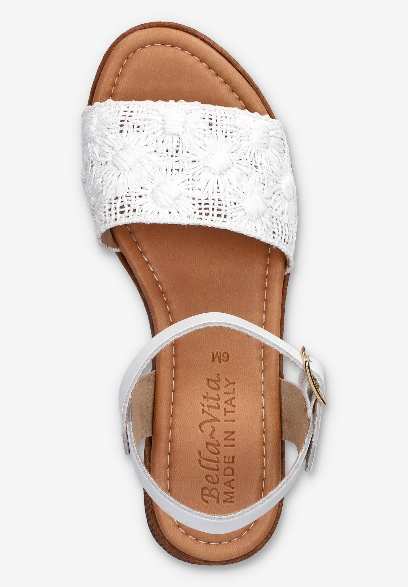 Kea-Italy Wedge Sandal, WHITE FLORAL, alternate image number 6