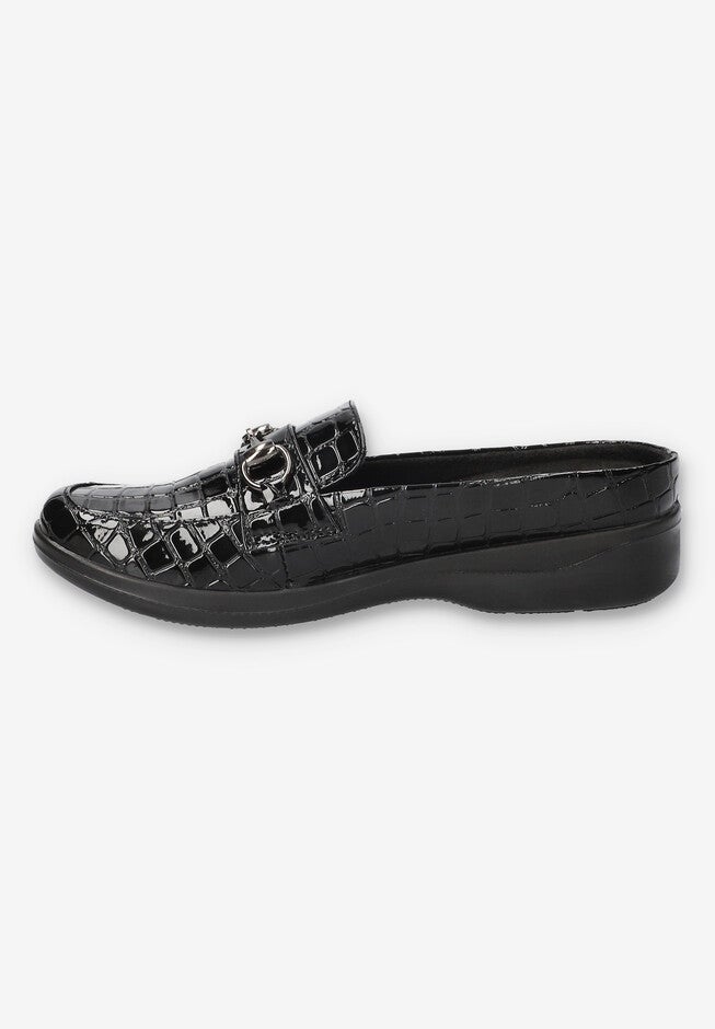 Nell Comfort Mule, BLACK CROCO, alternate image number 4