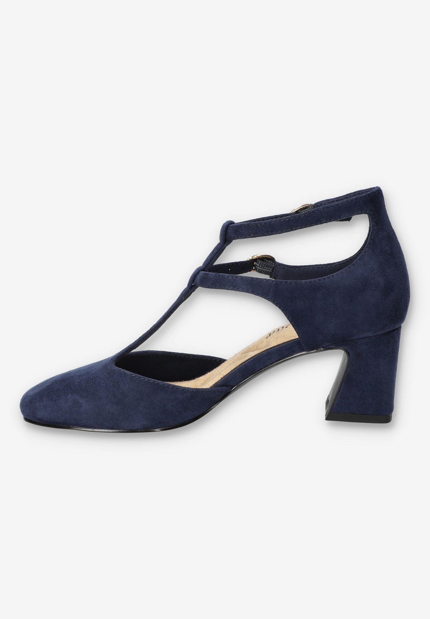Harpswell Block Heel Pump, NAVY SUEDE, alternate image number 4