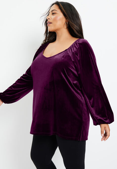 Sweetheart Velour Top, , alternate image number null