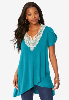 Lace Tulip Hem Tunic