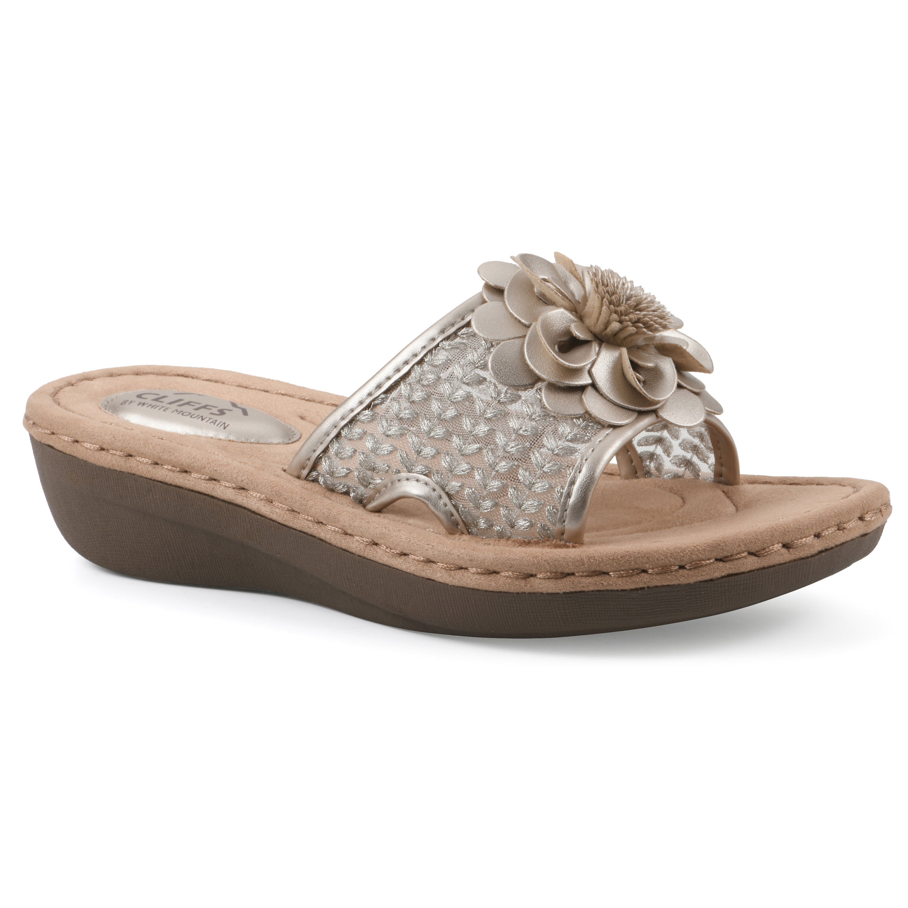 Chill 2 Wedge Slide Sandal, PLATINO FABRIC, hi-res image number 0