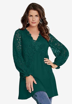 Lace & Georgette Swing Tunic