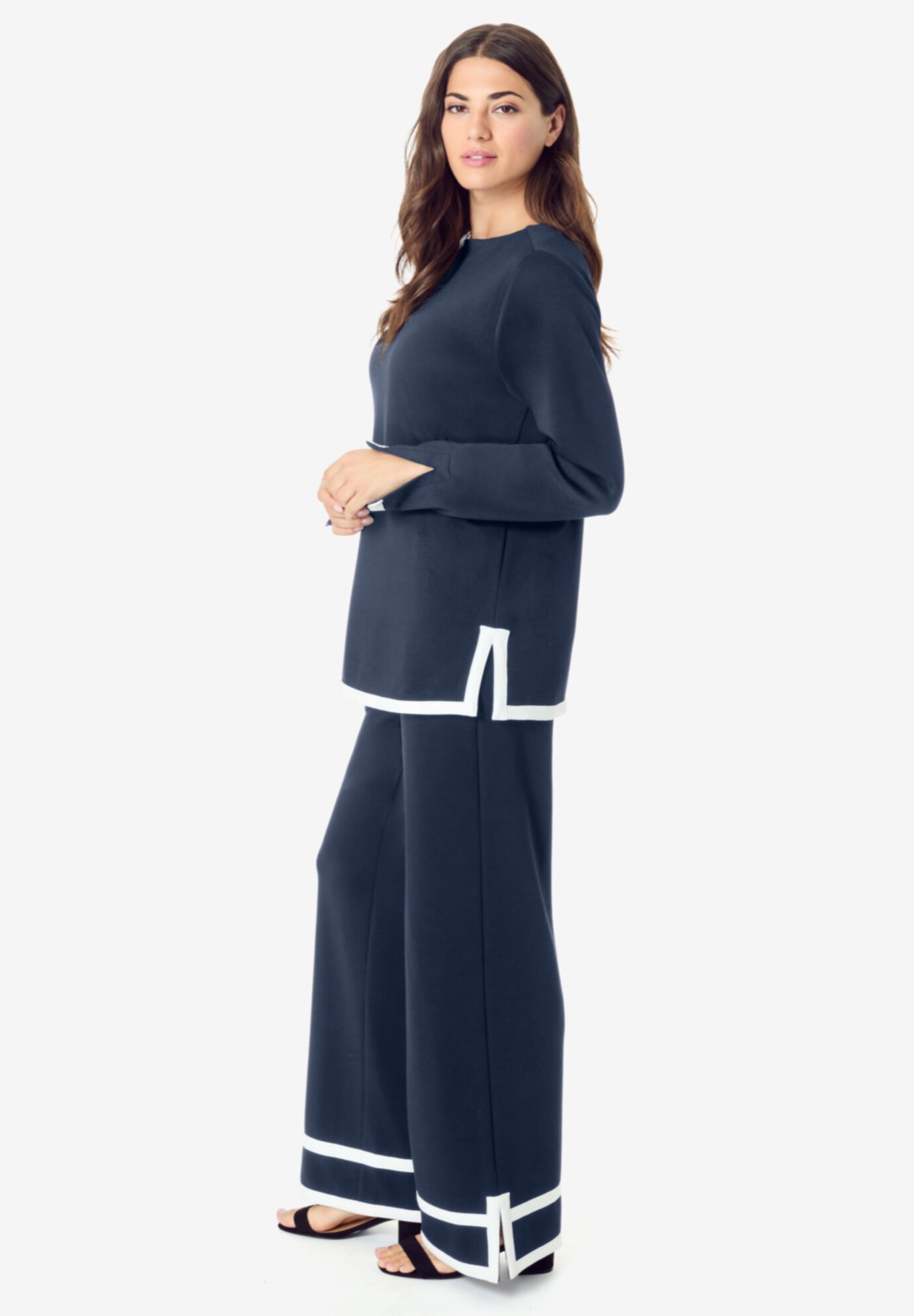 Colorblock Lounge Set, NAVY WHITE, alternate image number 2