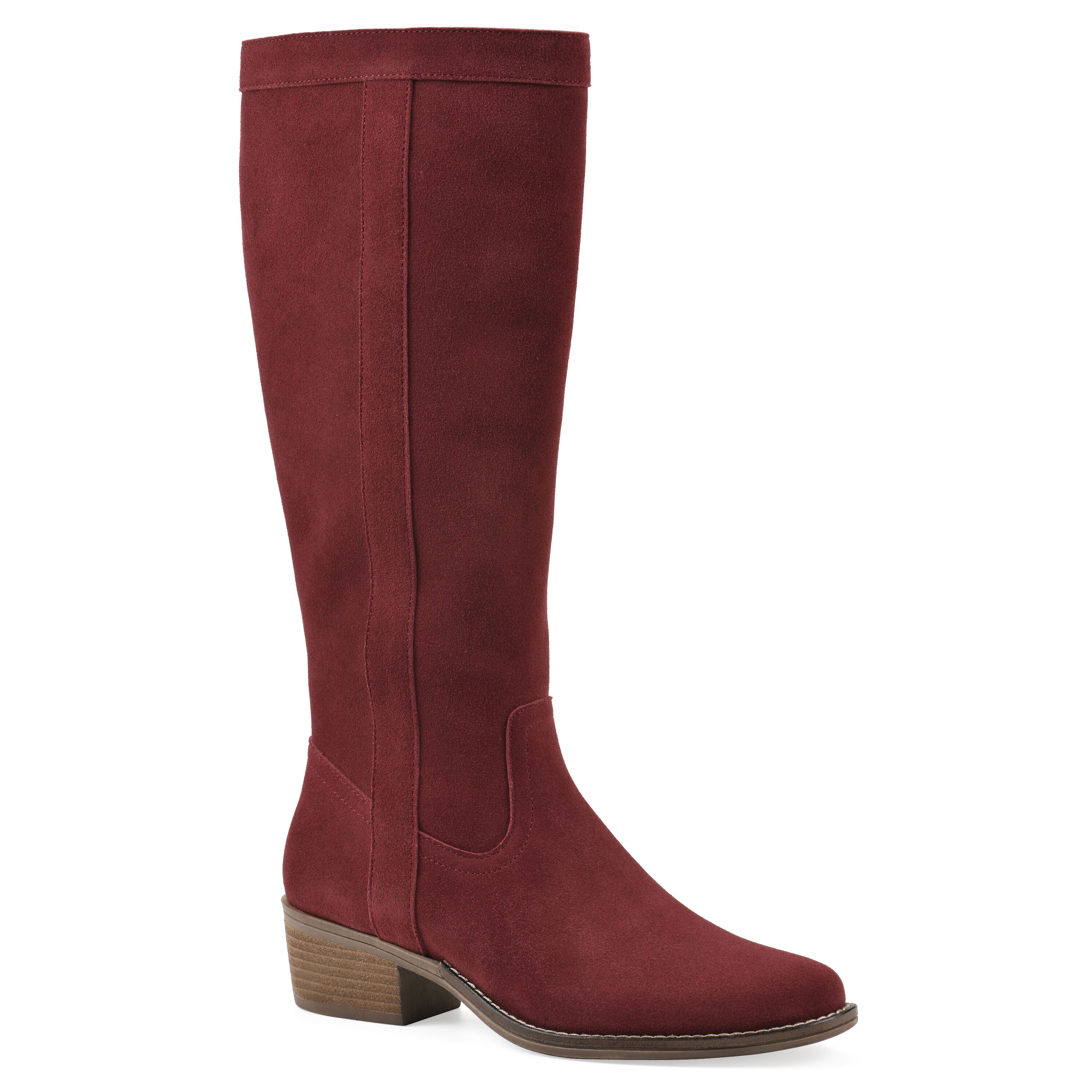 Altitude Wide Calf Tall Shaft Boot, BURGUNDY SUEDE, hi-res image number 0