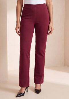Plus Size Ponte Bootcut Pant with Pockets and Pull on elastic waist