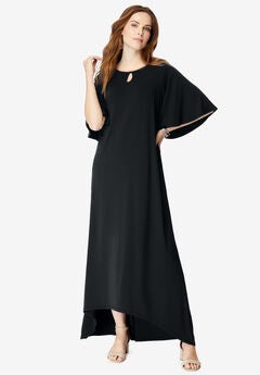 Keyhole Hi-Low Midi Dress