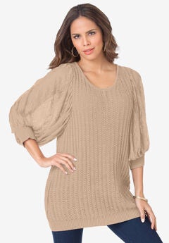 Lace Sleeve Sweater