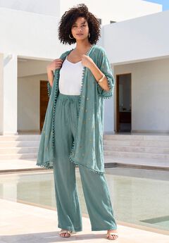 Crochet-Detailed Kimono