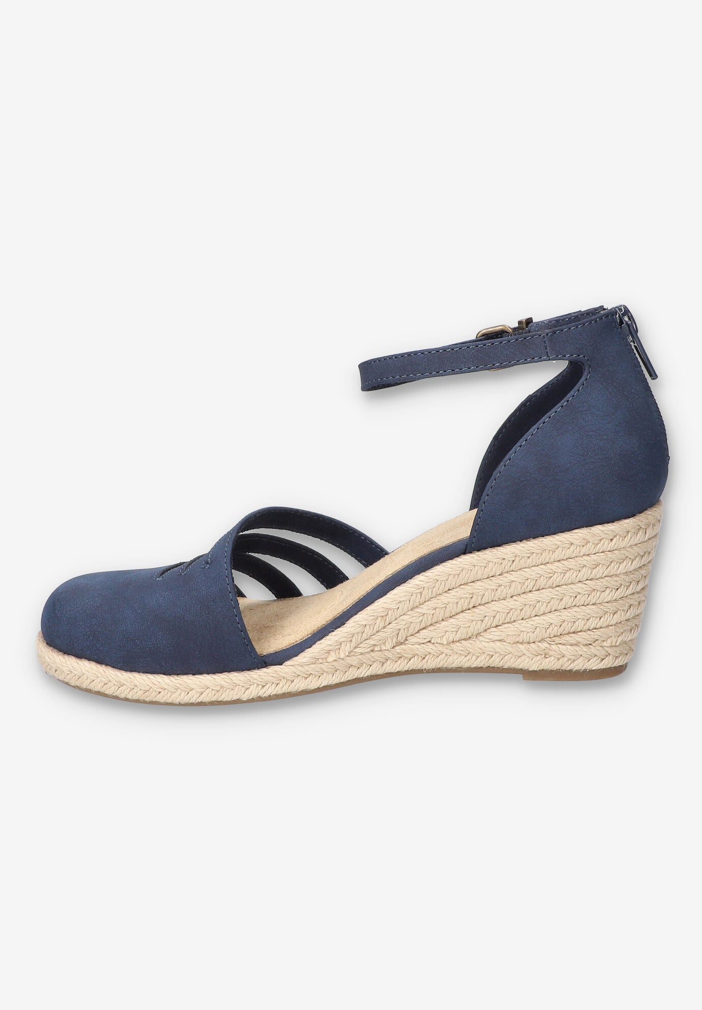 Daytona Espadrille Wedge, NAVY, alternate image number 4