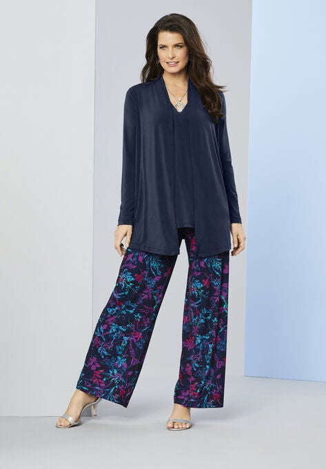 Ultrasmooth® Fabric Long-Sleeve Cardigan, , alternate image number null