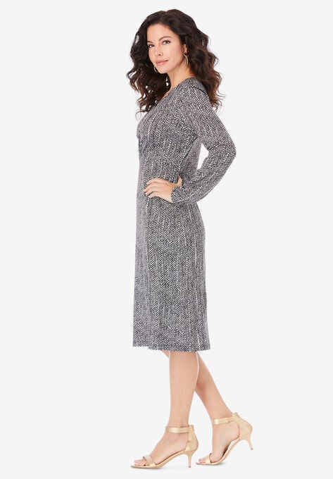 Ultrasmooth® Fabric Wrap Dress, , alternate image number null