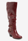 The Cleo Wide Calf Boot, BURGUNDY, hi-res image number null