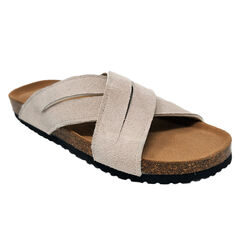 Leather Criss Cross Footbed Sandal