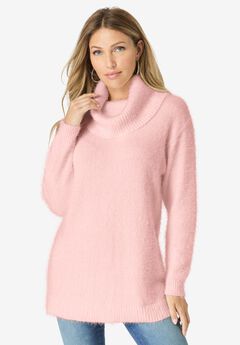 Cowl Neck Eyelash Sweater