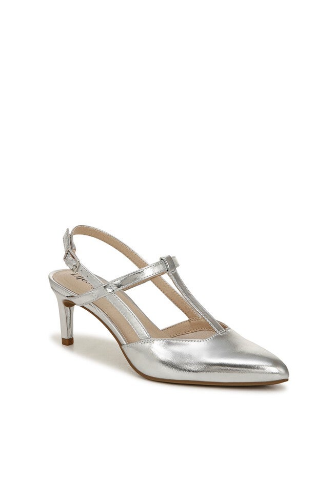 Aire Pump, SILVER FAUX LEATHER, hi-res image number 0