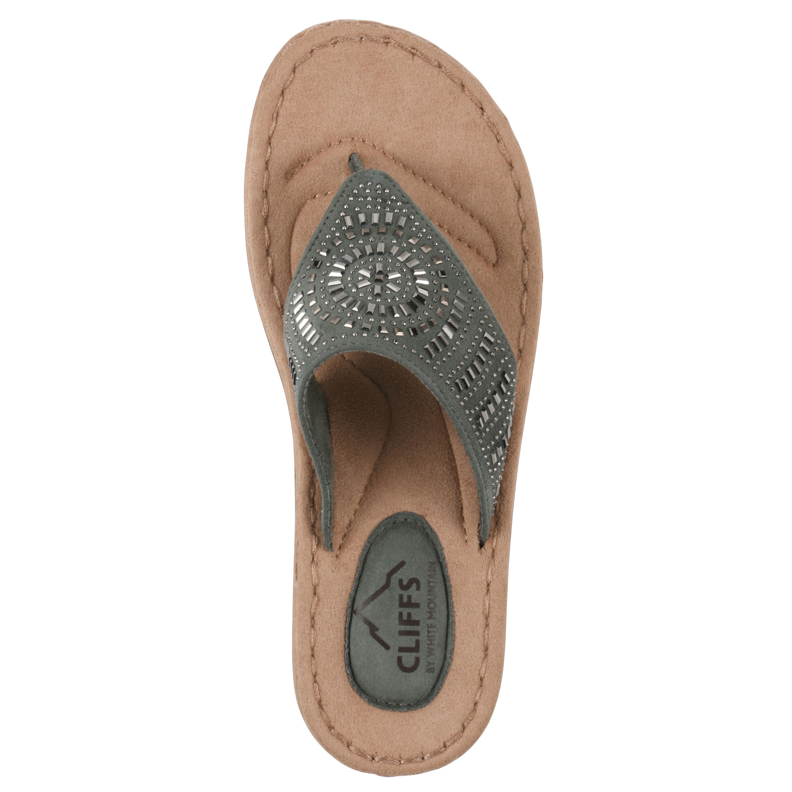 Cienna Thong Wedge Sandal, SAGE FABRIC, alternate image number 4