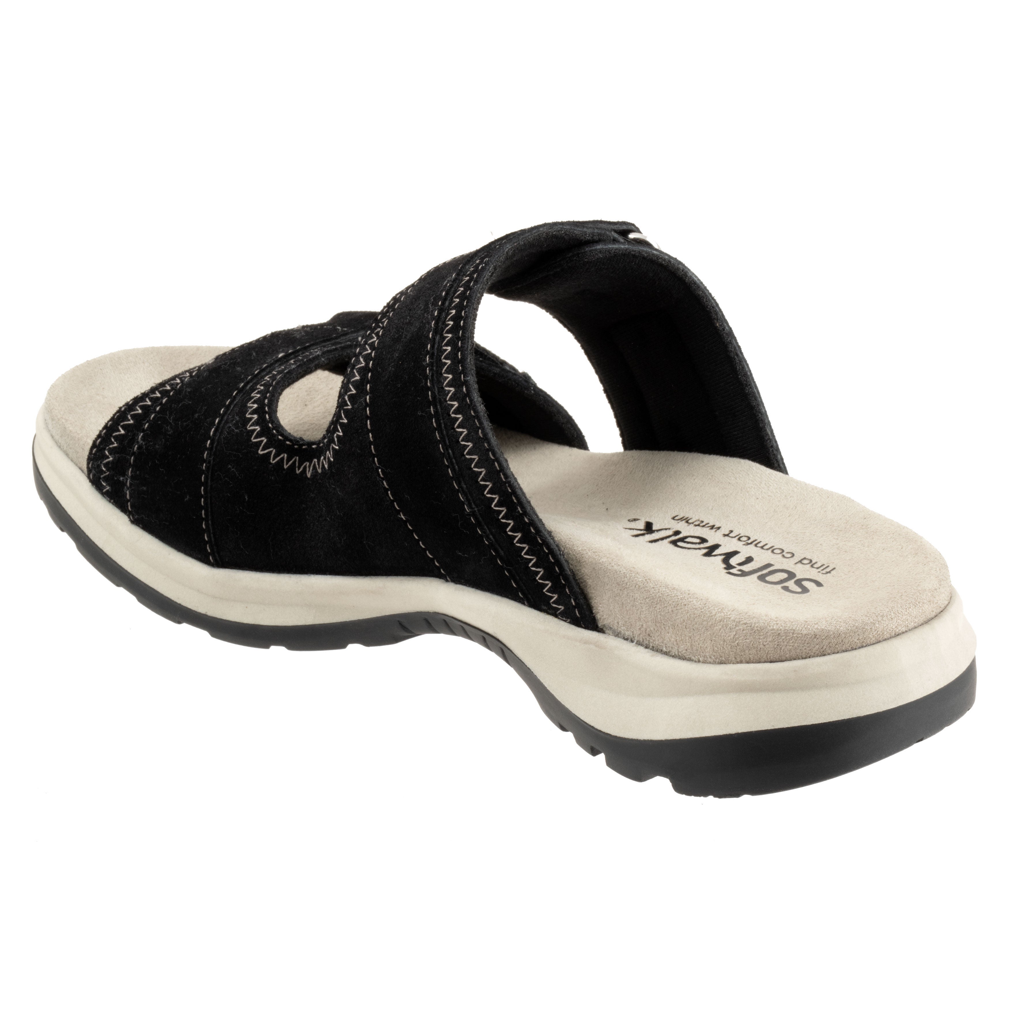 Oasis Sandal, BLACK SUEDE, on-hover image number 1