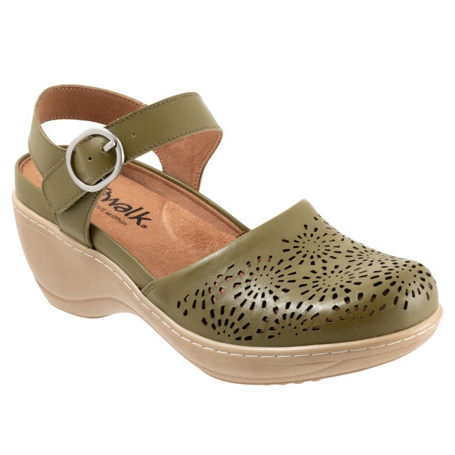 Mabelle Perf Clog, OLIVE, hi-res image number 0