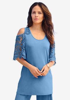 Plus Size Cold Shoulder Summer Tops