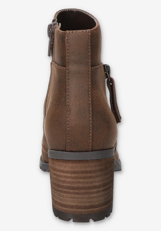 Janita Block Heel Ankle Boot, BROWN, on-hover image number 1