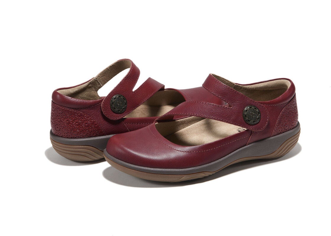 Ava Slip-On Flat, CHERRY, on-hover image number 1