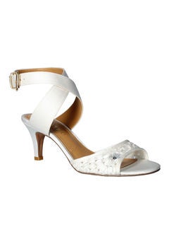 White Sandals With Ankle Strap