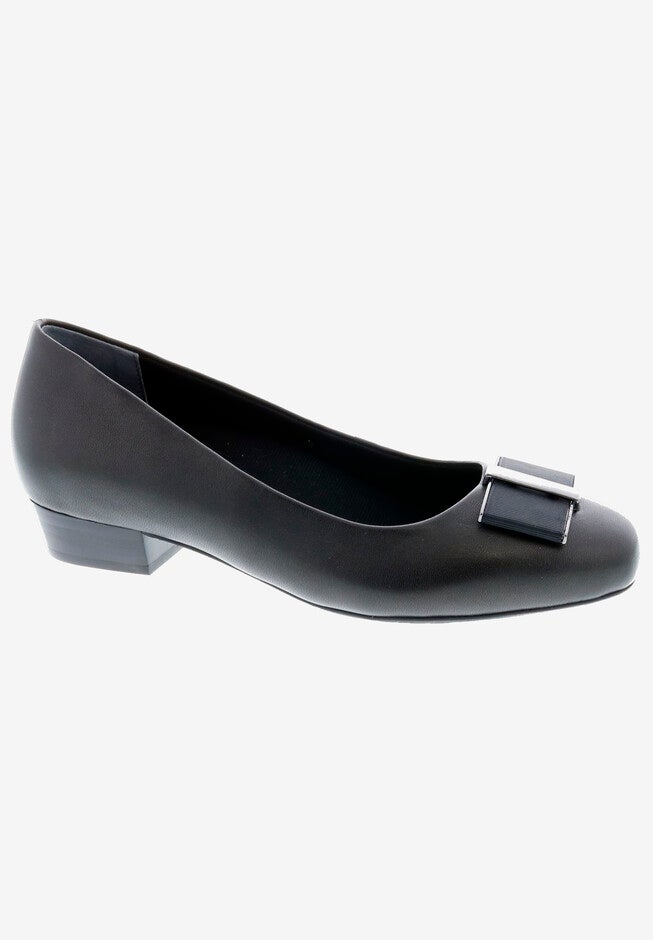 Twilight Kitten Heel Pump, BLACK LEATHER, hi-res image number 0