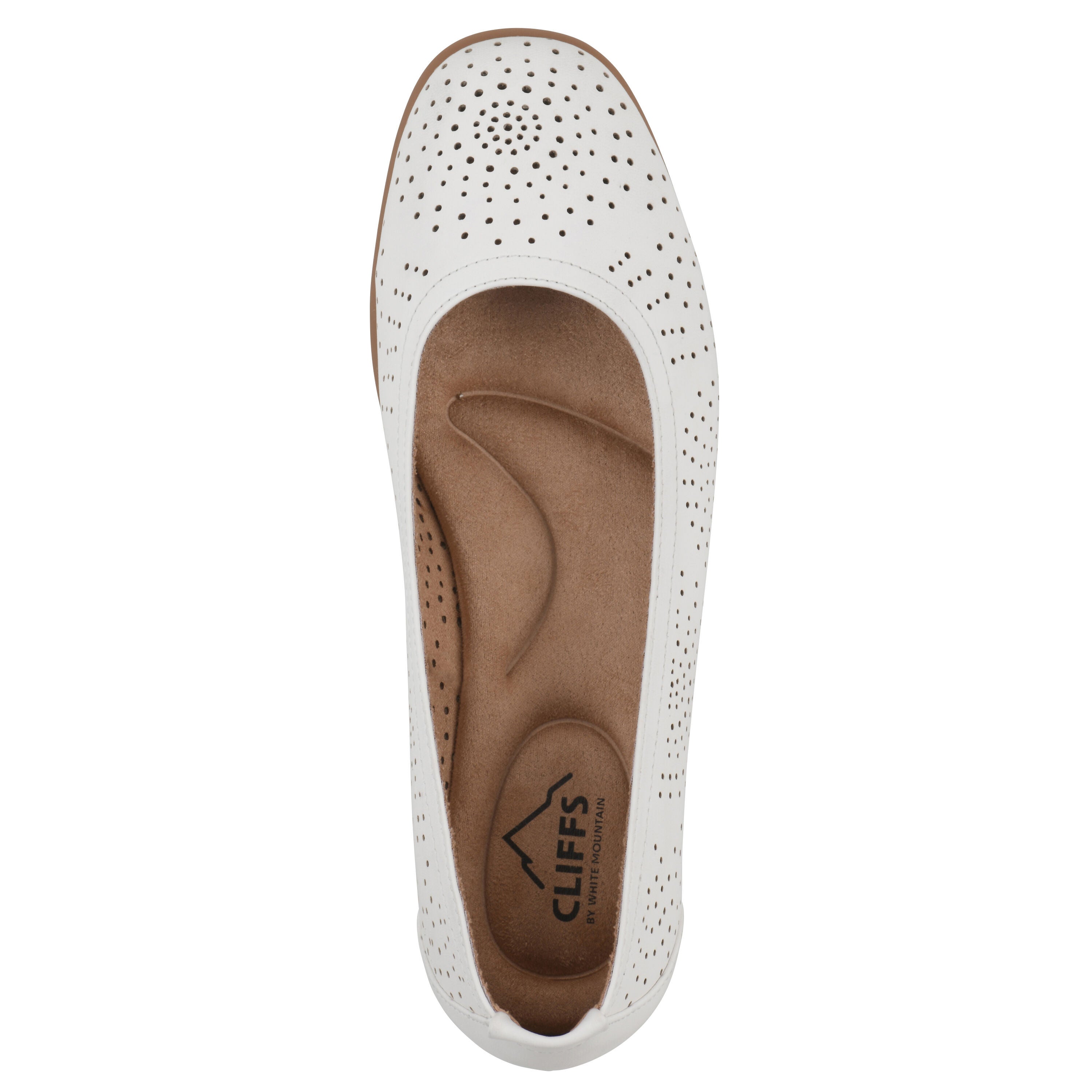 Cortney Ballet Flat, WHITE SMOOTH, alternate image number 4