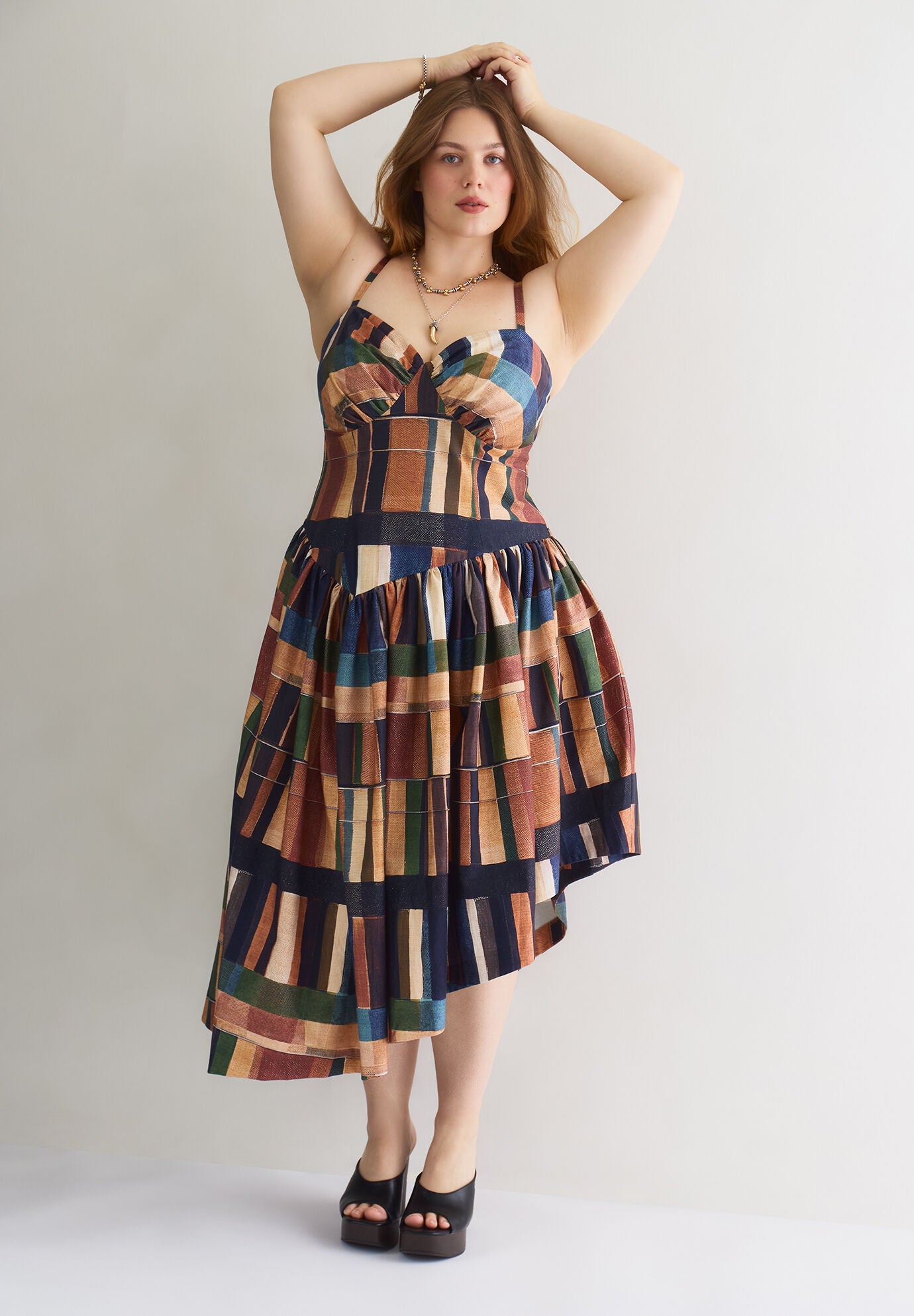 Bustier Drop Waist Midi Dress, MODERN TAPESTRY, alternate image number 4
