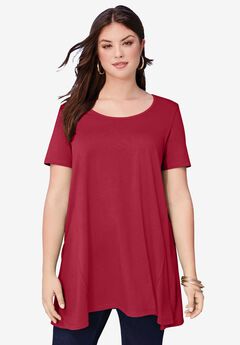 Plus Size Cotton Ultimate Scoopneck Swing Tunic
