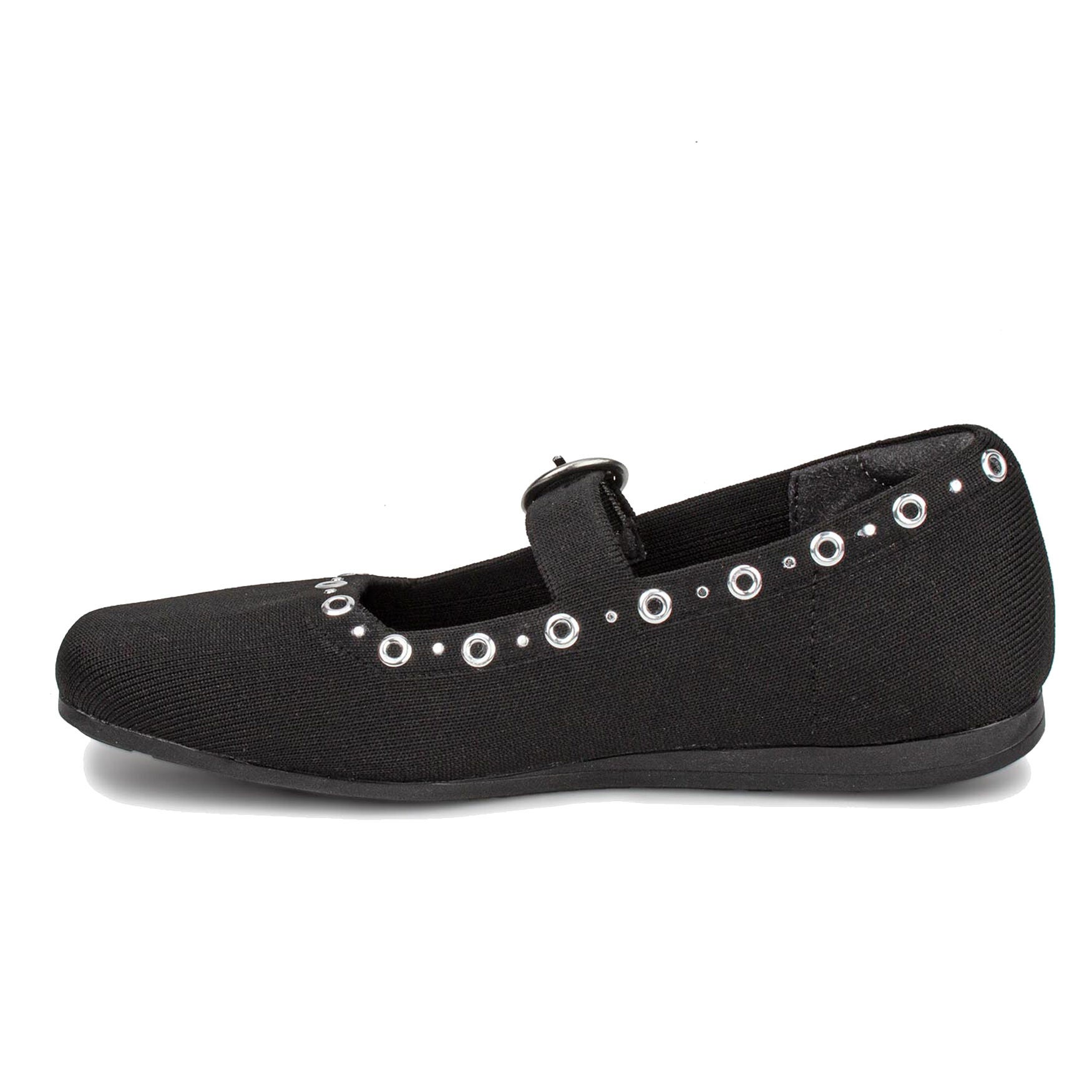 Naomi Mary Jane Stretch Flat, BLACK KNIT STUDS, alternate image number 3