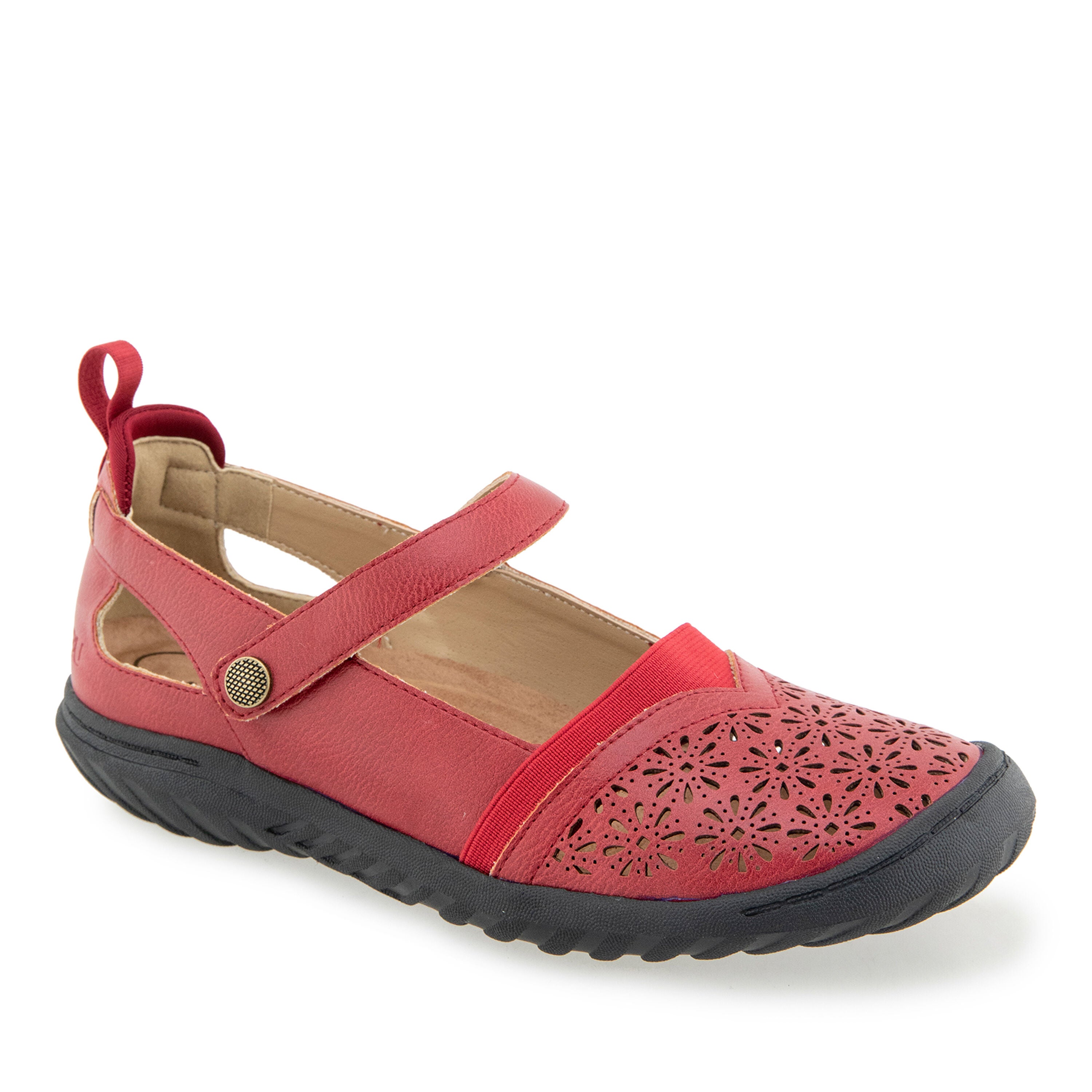 Rya Casual Mary Jane Flat, RED, hi-res image number 0