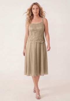 Glitter & Lace Jacket Dress Set